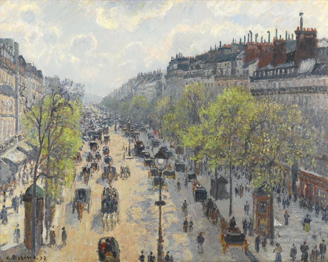boulevard montmartre spring 1897 Camille Pissarro Oil Paintings